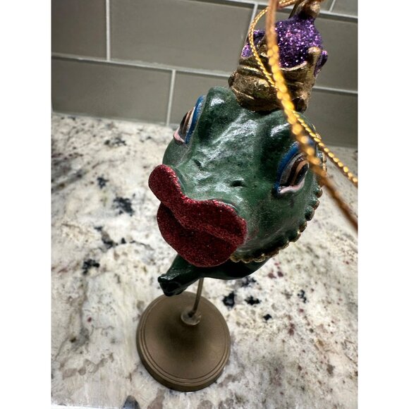Kathrine Collections Whimsical Frog Hanging Ornament Crown Prince Collectible - Picture 8 of 15